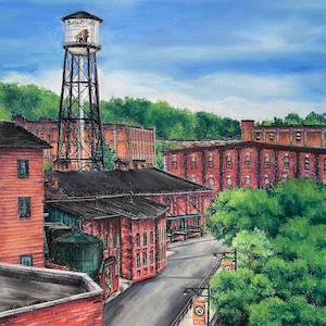 Buffalo Trace distillery chalk pastel fine art print; pappy kentucky bourbon man cave wall decor weller blantons