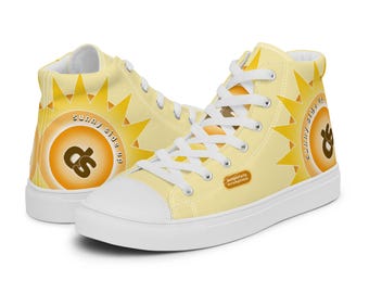 DS Men’s High-Top Canvas Shoes - 'Sunny Side Up' (Yellow)