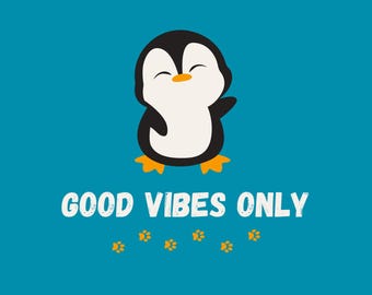 Good Vibes Only Penguin Youth T-shirt