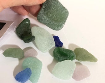 Vancouver Island sea glass, mixed colour sea glass, assorted sea glass, sea glass bulk, stocking stuffer, gift for collector, beach art