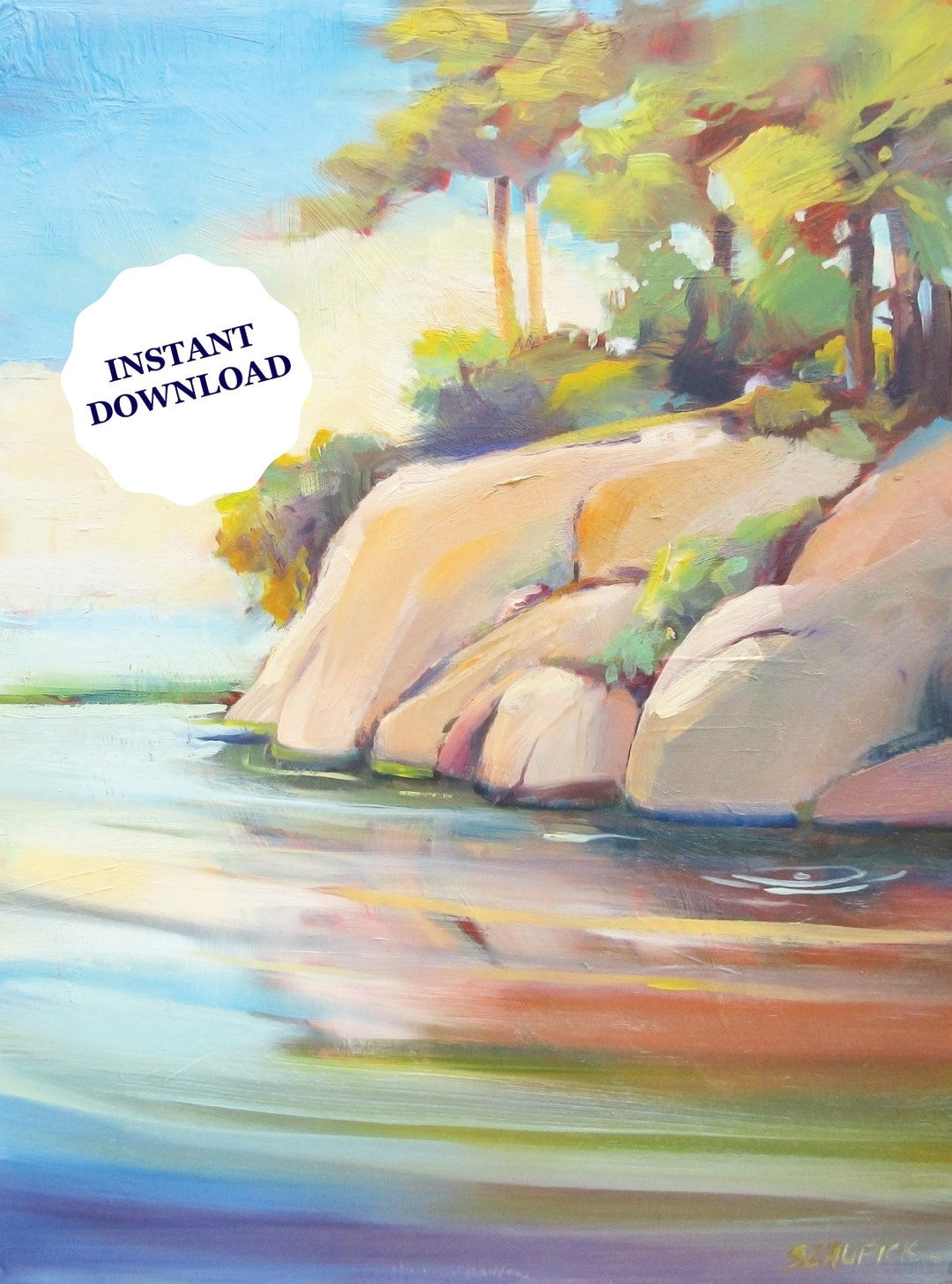Thousand Islands Landscape, Blue Island Print, 8x10 Digital Download ...