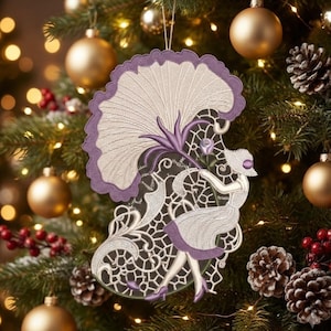 FSL Fairy Embroidery Design, Freestanding Lace Ornament, Floral Wings,fsl fairy girl ornament machine embroidery (Digital Download)