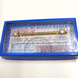 Very Nice ABC Multi-Purpose Ruler in Original Box w/ Set of Instructions