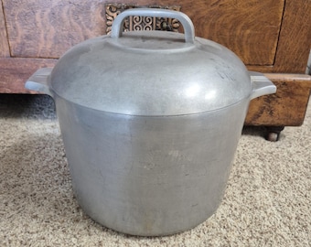 Vintage Wagner Ware Sidney Magnalite 4738-P 8 Qt Stock Pot with Lid