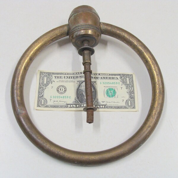 Rare HUGE Old 4.3 Lb. Solid Brass Door Knocker, Architectural Salvage
