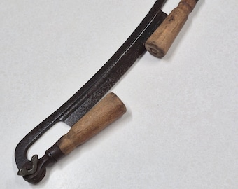Pexto Vintage Original No. 8 Drawknife Woodworking Tool with Wood Handles
