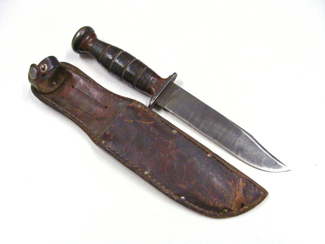 Vintage KABAR Hunting or Fighting Knife marked Olean NY on Etsy