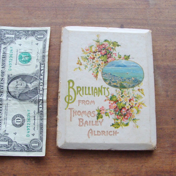 Little Antique Book, Brilliants, From Thomas Bailey Alrich, Published by The Hayes Lithographing Co., Buffalo, NY, Lovely Color!