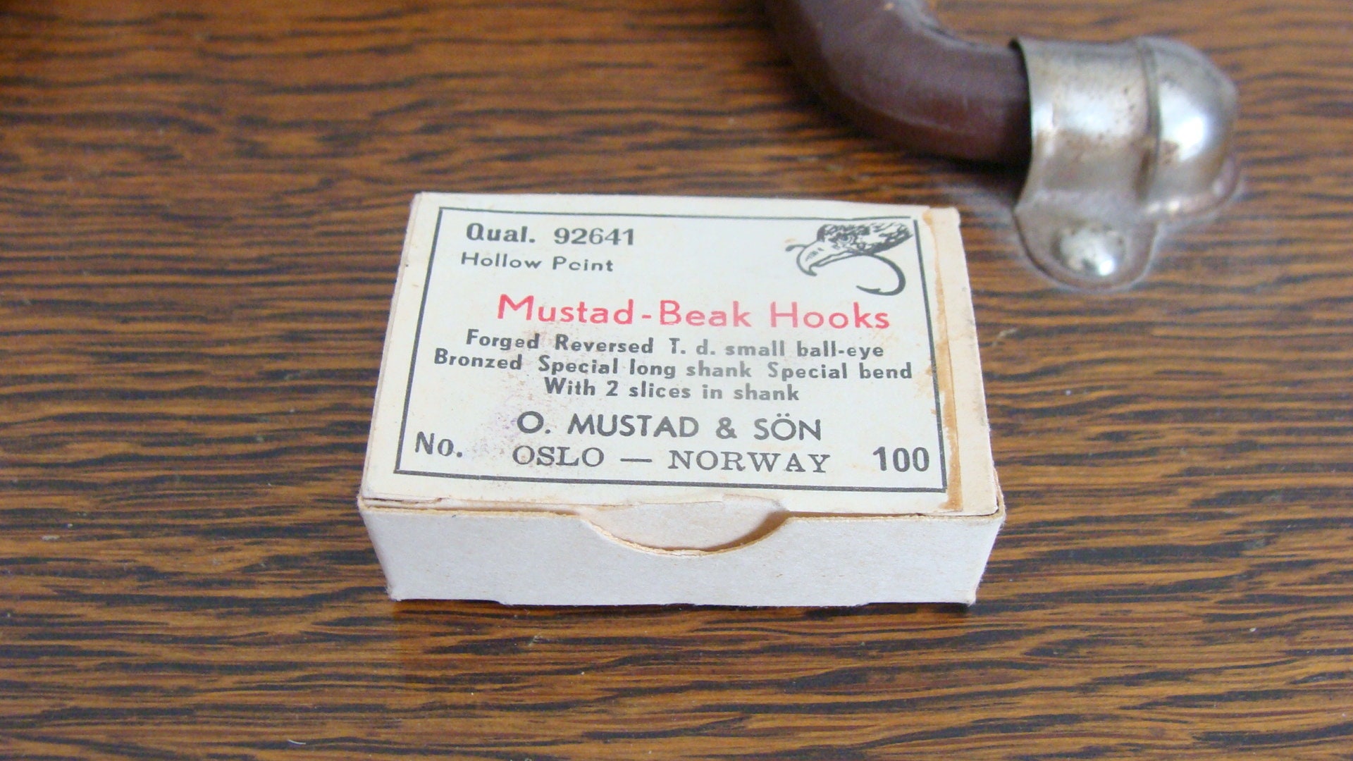 Vintage Mustad-beak Fishing Hooks in Original Box, Pretty Full