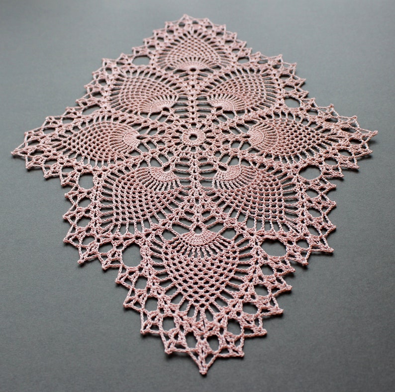 Oval Crochet Doily Diagram Pattern - Etsy Sweden