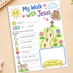 All About Me Church Game for Kids Sunday School Bible Craft Activity Christian Teaching Bible Party Game Christianity Printable for Kids