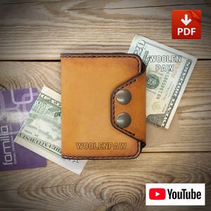 PDF/SVG Leather Pattern – bifold wallet "Star", (Digital Download)