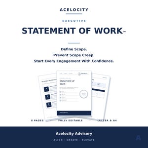 Executive Statement of Work Template | Client Scope, Timeline & Investment Framework