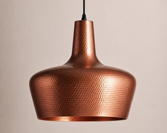 Hammered Copper Pendant Light, Modern Farmhouse Kitchen Island Lighting,   Rustic Kitchen Ceiling, FixtureCopper Pendant Light Fixture