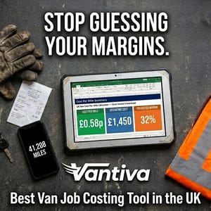 Ultimate Van Owner Driver Business Tracker | Cost Per Mile Calculator UK | Courier Expenses & Multi Drop Profit Dashboard Excel