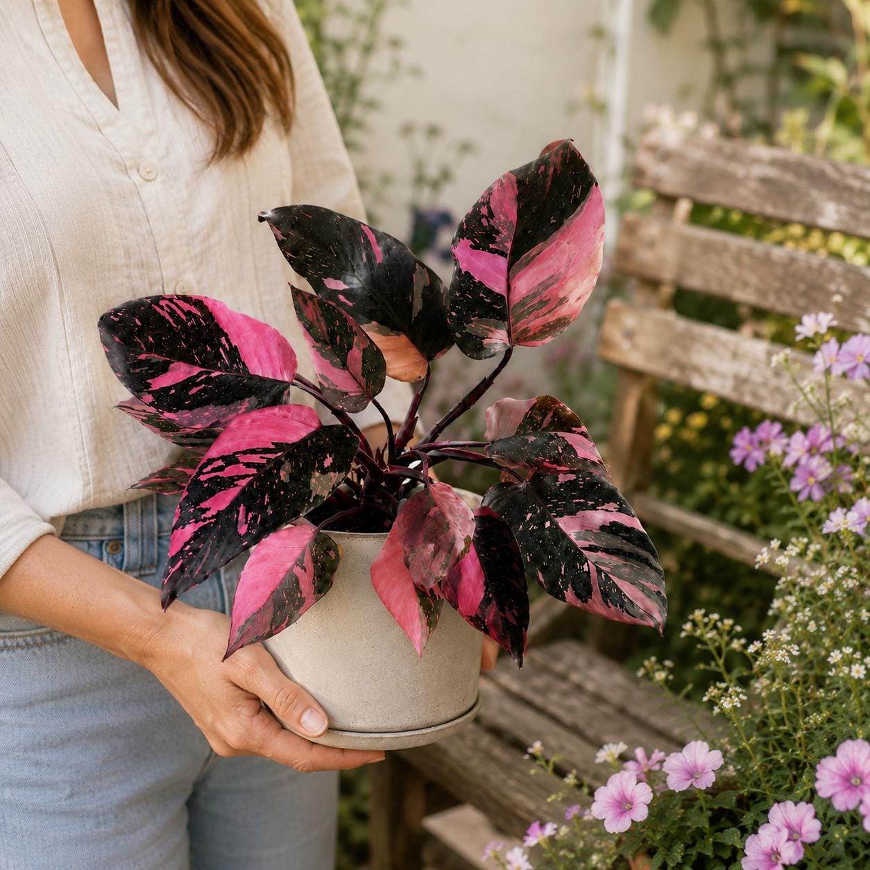 Zz Black Pink Variegated Plant - Etsy