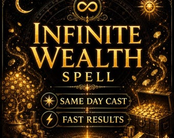 Infinite Wealth Spell, Attract Abundance and Financial Success Fast, Powerful Money Manifestation Ritual, Same Day Cast