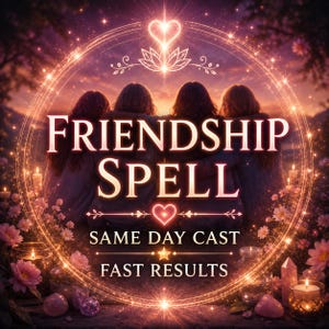 Friendship Spell, Attract Loyal Friends and Meaningful Connections, Powerful Social Manifestation Ritual, Same Day Cast