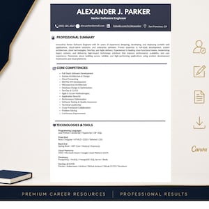 ATS-Friendly Tech Resume Template | Software Developer CV (Canva)