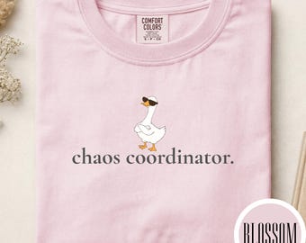 Maglietta "Silly Goose Chaos Coordinator", maglietta per insegnanti Comfort Colors®, regalo per insegnanti