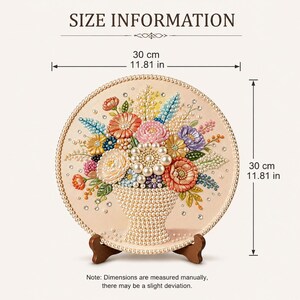 DIY Pearl Painting Kit Floral Bouquet Diamond Bead Art Home Wall Decor Craft Kit image 6
