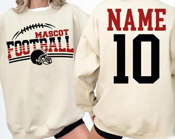 Custom Football Sweatshirt, Matching Game Day Hoodie, Personalized School Team shp039