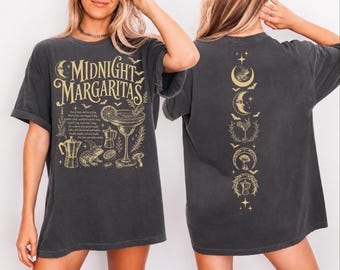 Comfort Colors Midnight Margaritas Shirt, Witchy Halloween Tee, shp019