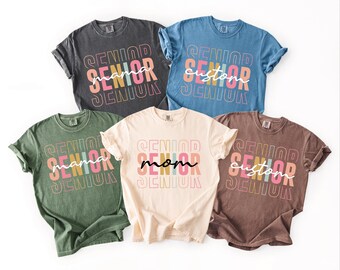 Comfort Colors Senior Mom Shirt, Class of 2027 Tee, Graduate Mama Grandma Gift shp025