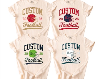 Custom School Football Shirt, Personalized Team Name and Number, shp037