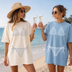 Comfort Colors Coastal Bachelorette Shirt,  Beach and Bikini Party Tee shp008