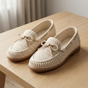 Crochet Loafer Pattern, Adult Moccasin Footwear, Handmade Shoes (PDF Pattern)