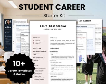 Kit di avvio carriera per studenti / Pacchetto curriculum ATS / Guida a LinkedIn e ai colloqui di lavoro