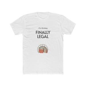 T-shirt de gâteau d'anniversaire enfin légal | Chemise 21e anniversaire, célébration d'une étape importante