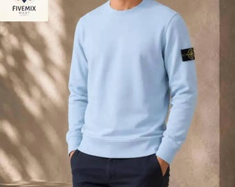 Bluza Stone Island Minimal Casual | Bluza z długim rękawem i okrągłym dekoltem | Moda na co dzień