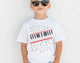 Michael J Beat It Piano Keys Shirt for Kids | Keyboard Music Notes Toddler Tee | MJ Fan Gift Tee| Michael Lover Kids Gift  MJ Beat It Tee
