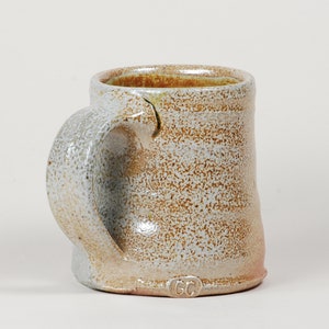 Salt glaze stoneware mug hot out of the kiln image 3