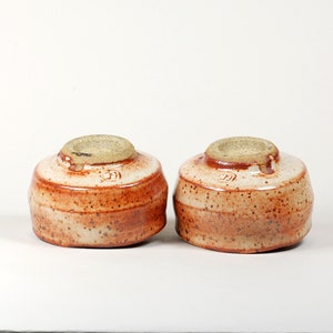 Shino glaze stoneware bowl for matcha, dessert, soup, salad image 3