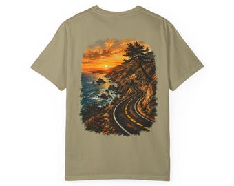 Coastal Highway T-Shirt, Ocean Road Scenic Tee, Vintage Outdoor Adventure Shirt, Sunset Road Trip Gift
