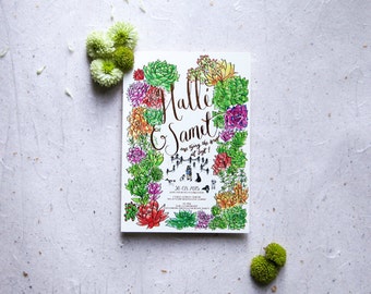 Typographie personnalisée & Papeterie illustrée - papeterie de mariage Unique