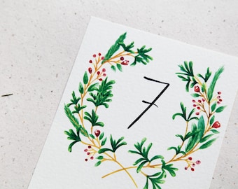 Custom Table Numbers - Unique Wedding Stationery