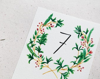 Custom Table Numbers - Unique Wedding Stationery