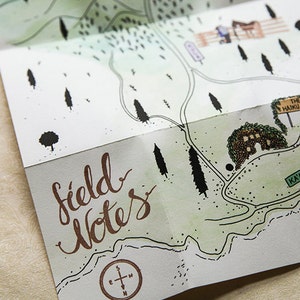 Custom Illustrated & Letterpress Invitation - Unique Wedding Stationery