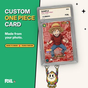 Custom One Piece Card with Graded Slab +  acrylic guard
