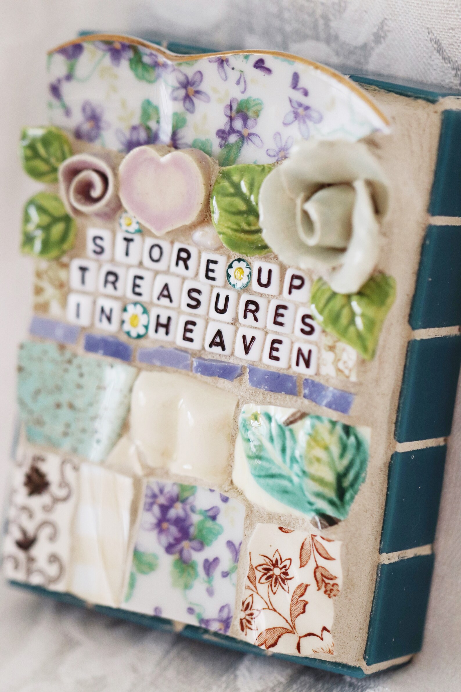 Store Up Treasures In Heaven Mosaic Art Wall Hanging | Etsy