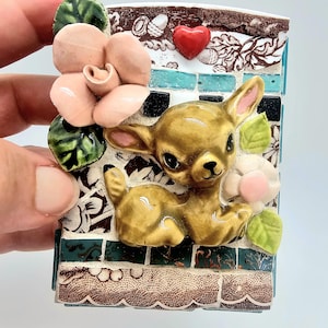 BABY DEER, mosaic wall art, gift, mosaic, mosaic art