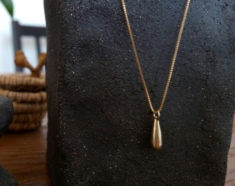 Zarte Goldkette, Teardrop Halskette, Goldkette, Goldschmuck Geschenk, Goldkette Frauen, Goldkette, Minimalist