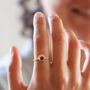 Rings for women, Ruby ring, Gold ring, 14k gold ring, Solitaire ruby ring, Boho gold ring, Solid gold jewelry gift, Indian gold ring, Flower