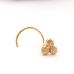 Gold Nasenstecker, Boho Nasenstecker, Dots Nasenstecker, 14k Nasenpiercing, Nasenringstecker, Nasenpiercingstecker, Kleines Nasenpiercing, Cute, 20g, 22g