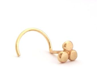 Piercing de nariz em ouro, Piercing de nariz pequeno, Piercing de nariz com bolinhas, Piercing de nariz indiano, Piercing de nariz em ouro maciço, Piercing no nariz, Piercing de nariz em ouro 14k, Piercing de nariz delicado