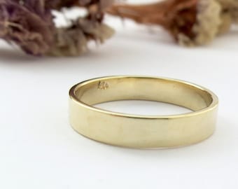 Wedding Band, Yellow gold wedding ring, Men's wedding ring, Minimalist jewelry, Classic wedding ring, Minimalist wedding band, Solid gold